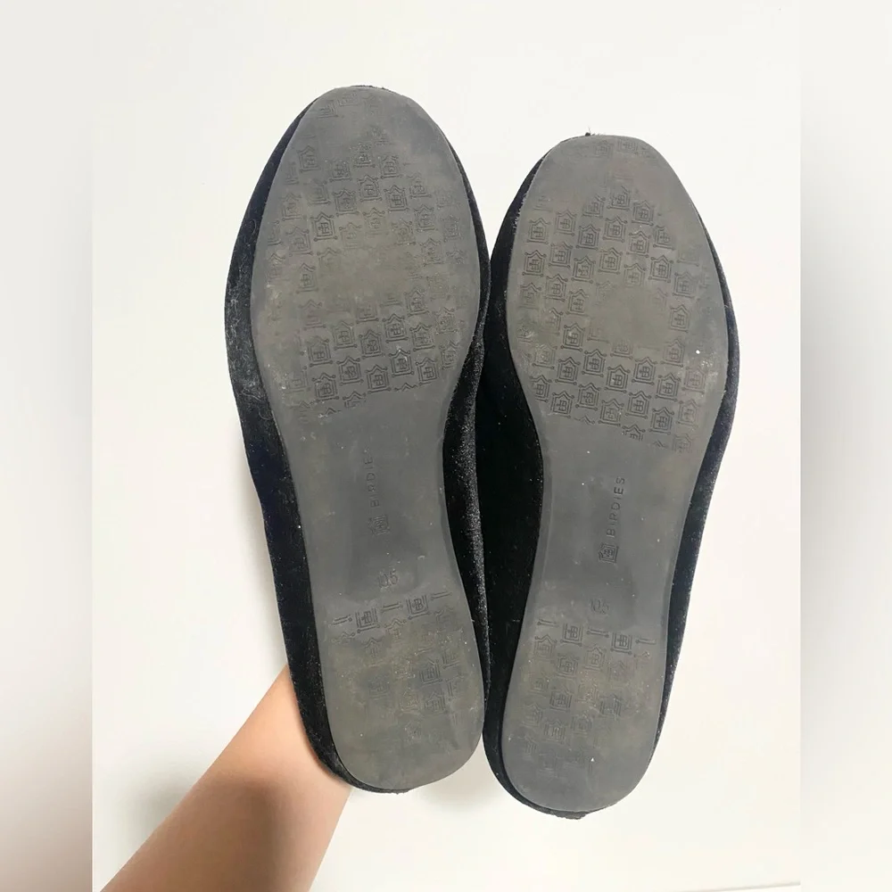 Birdies Black Slip-On Flats The Starling” Black Velvet Flats Womens - Picture 7 of 9